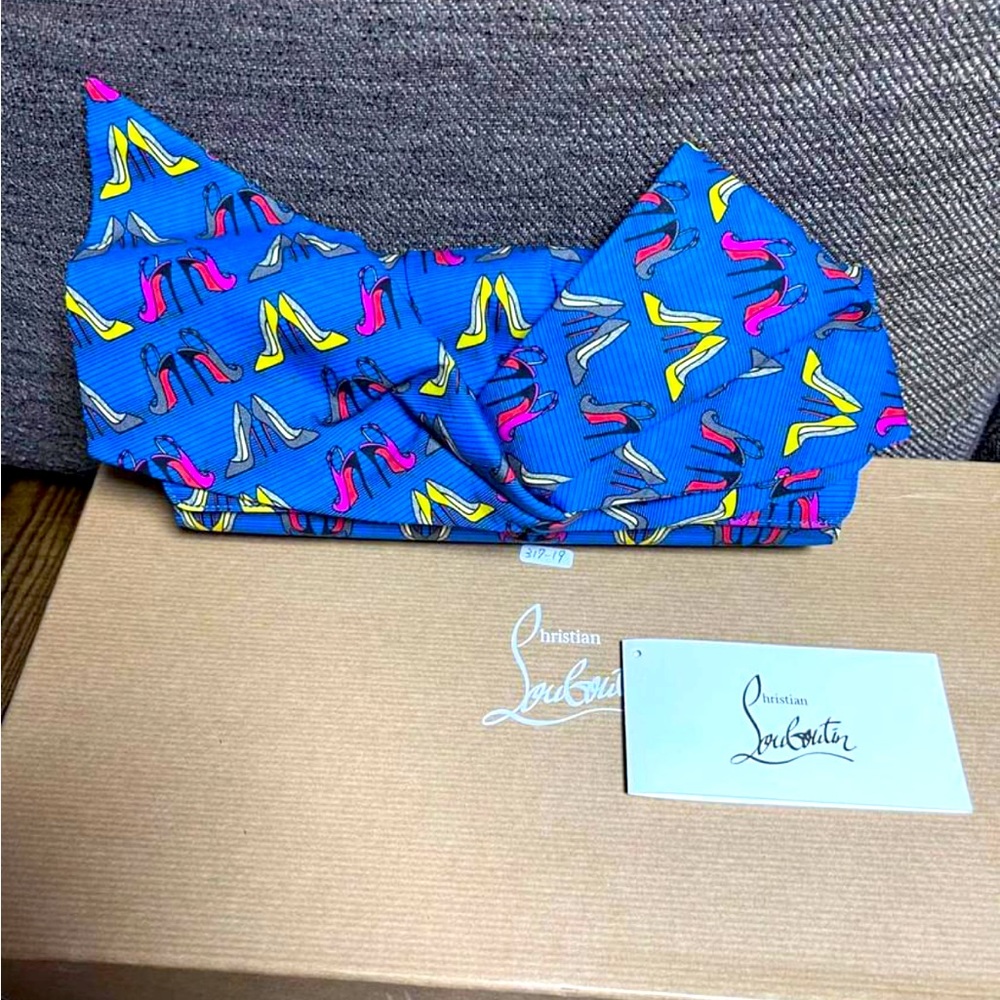 Christian Louboutin Blue Clutch Bag